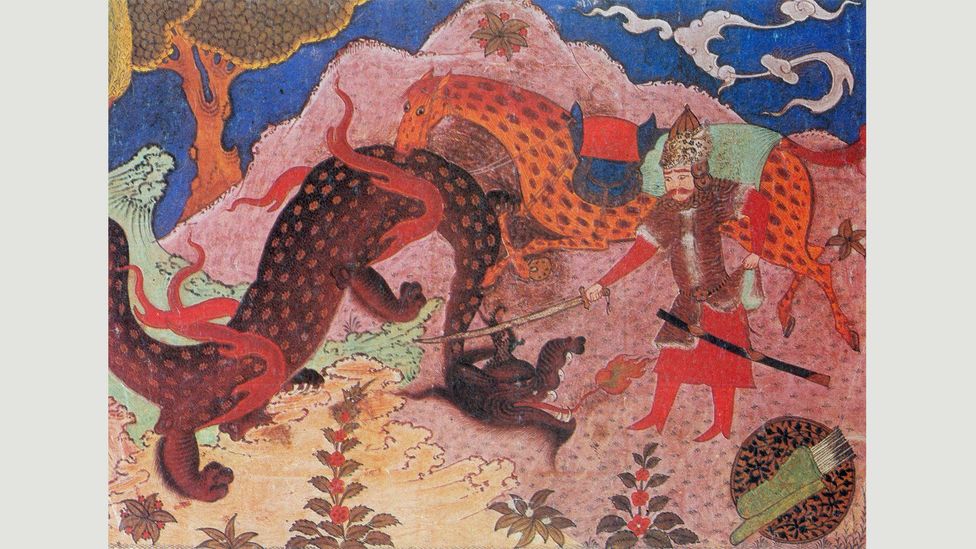 Eroul lui Shahnameh, Rostam, se lupta cu demonii, salveaza regi si trece prin sapte incercari (Credit: Alamy)
